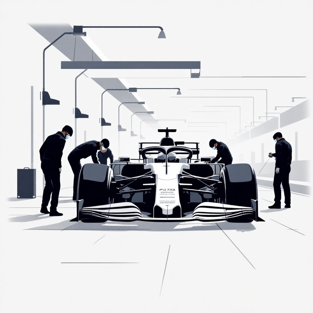 Пит-стоп команды Формулы-1